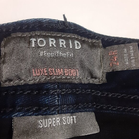 Torrid Luxe Slim Boot Women's Jeans 18302857 Size 24R - Picture 6 of 8